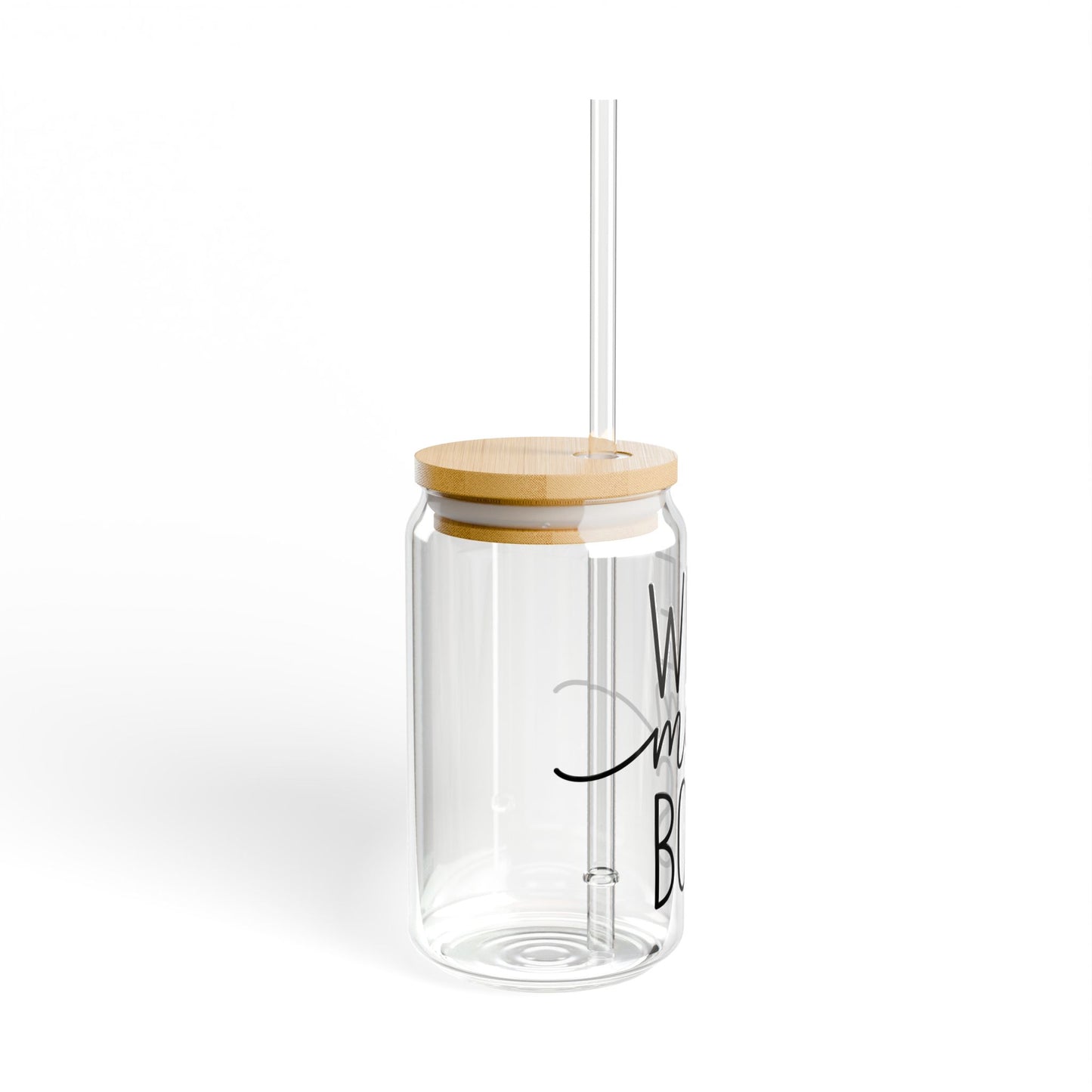 Sipper Glass, 16oz | Wife Mom Boss Water Bottle