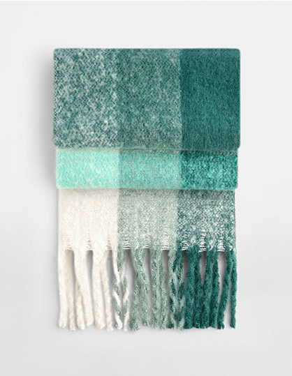 Fluffy Check Scarf