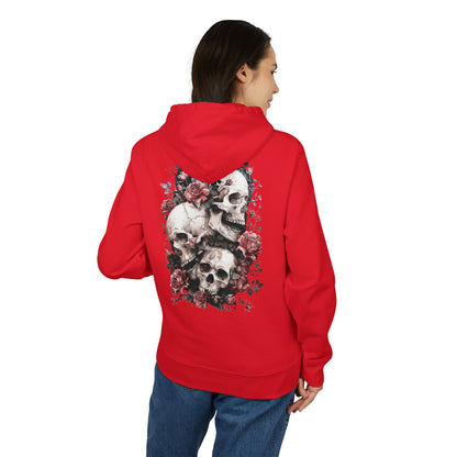 Gothic Floral Skull Hoodie,