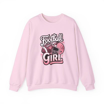 Football Girl Crewneck Sweatshirt - Perfect for Game Days