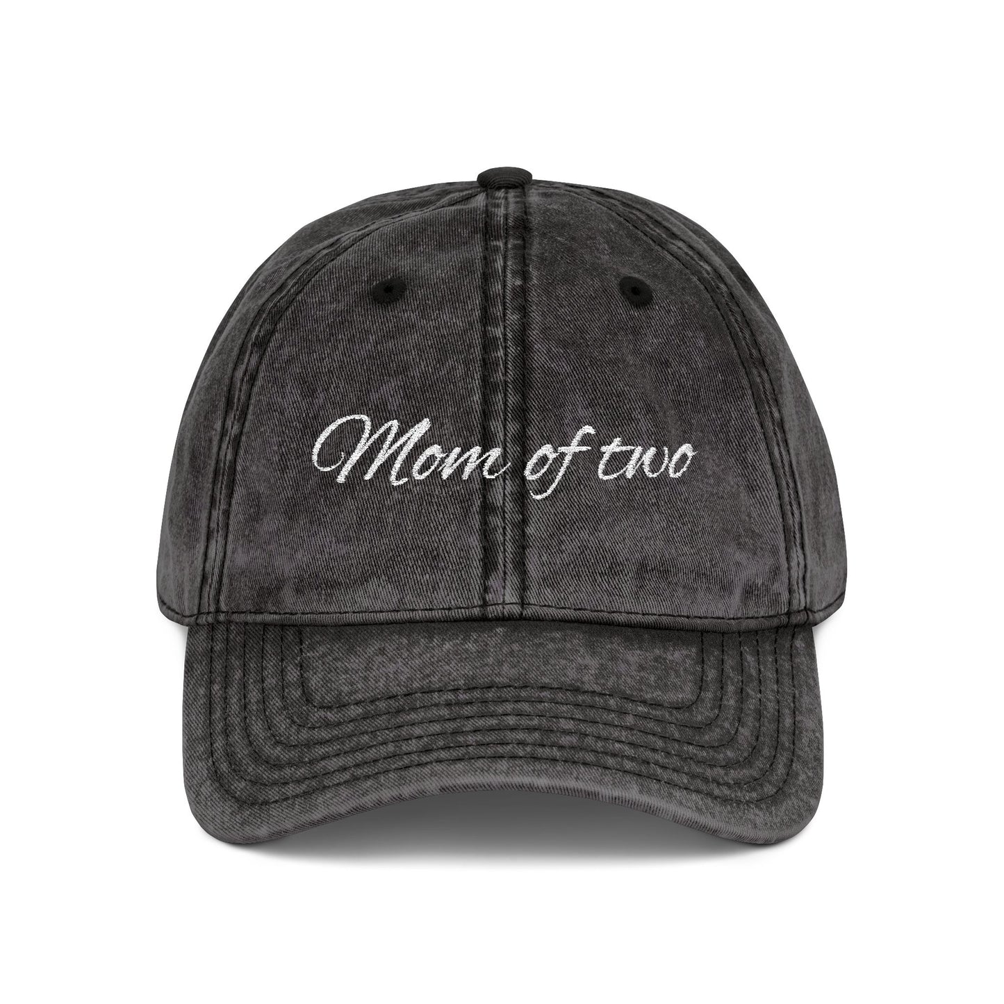 Vintage Cap for Moms - Stylish Mom of Two Embroidered Hat