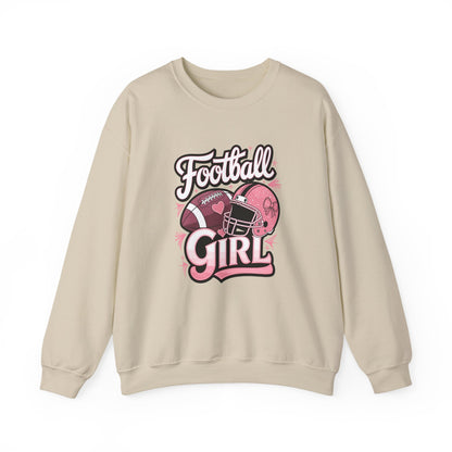 Football Girl Crewneck Sweatshirt - Perfect for Game Days