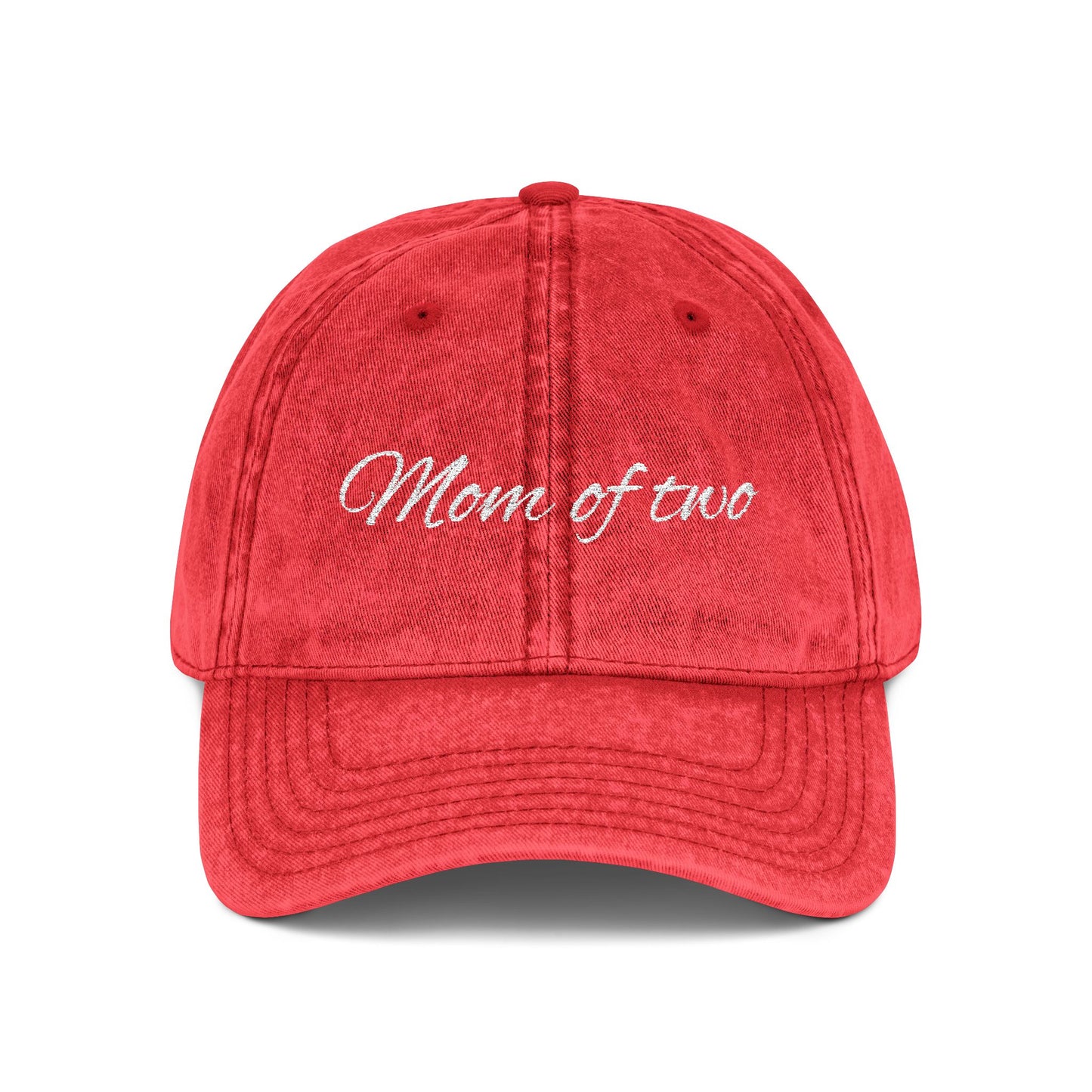 Vintage Cap for Moms - Stylish Mom of Two Embroidered Hat
