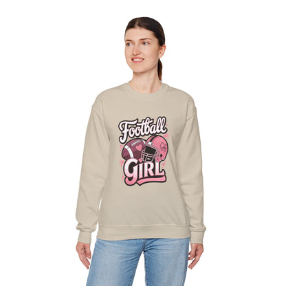 Football Girl Crewneck Sweatshirt - Perfect for Game Days