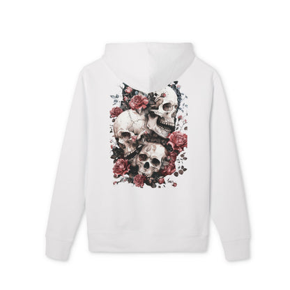 Gothic Floral Skull Hoodie,