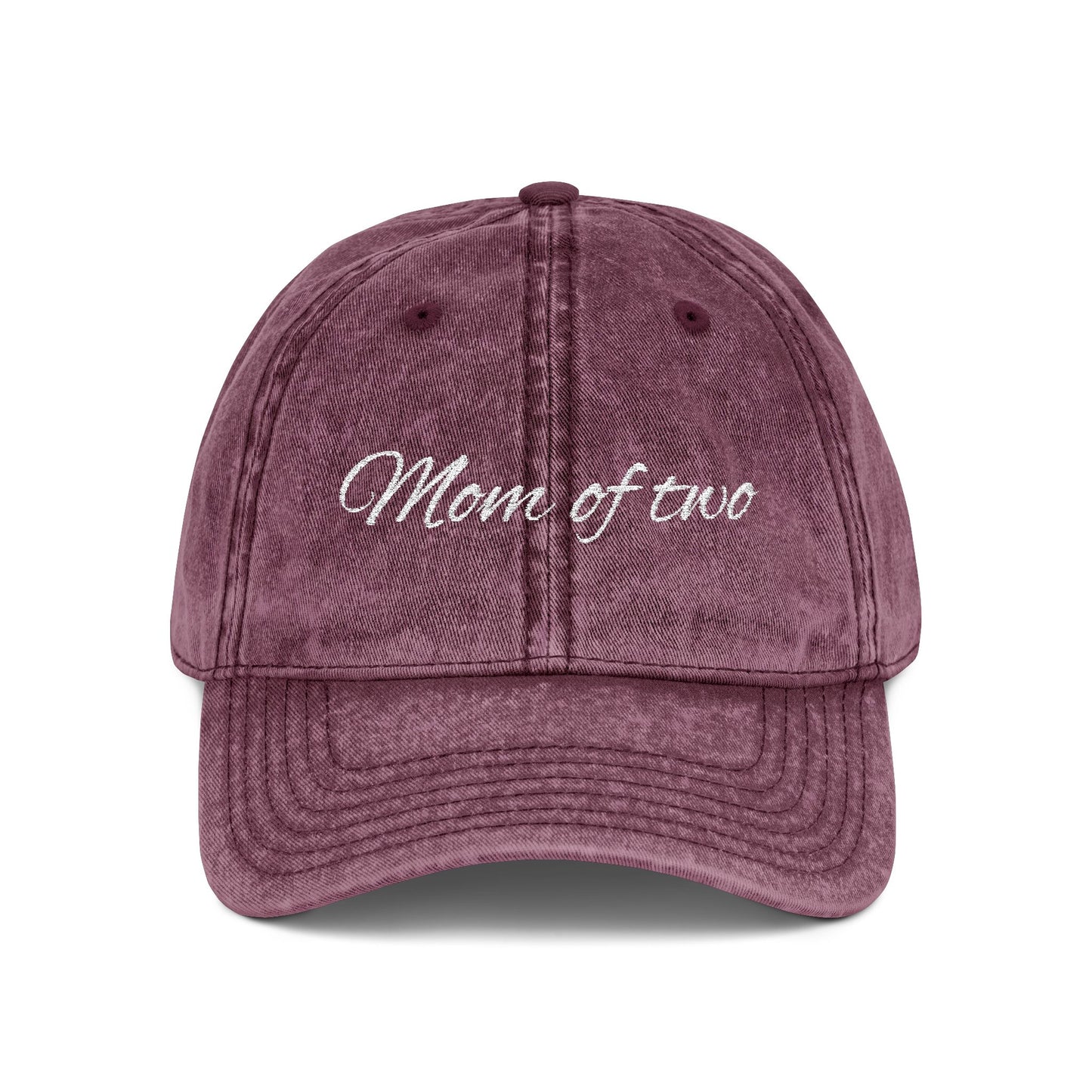 Vintage Cap for Moms - Stylish Mom of Two Embroidered Hat