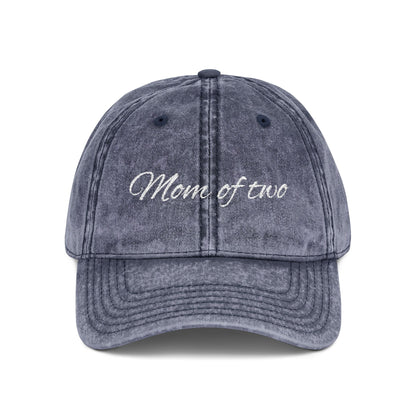 Vintage Cap for Moms - Stylish Mom of Two Embroidered Hat