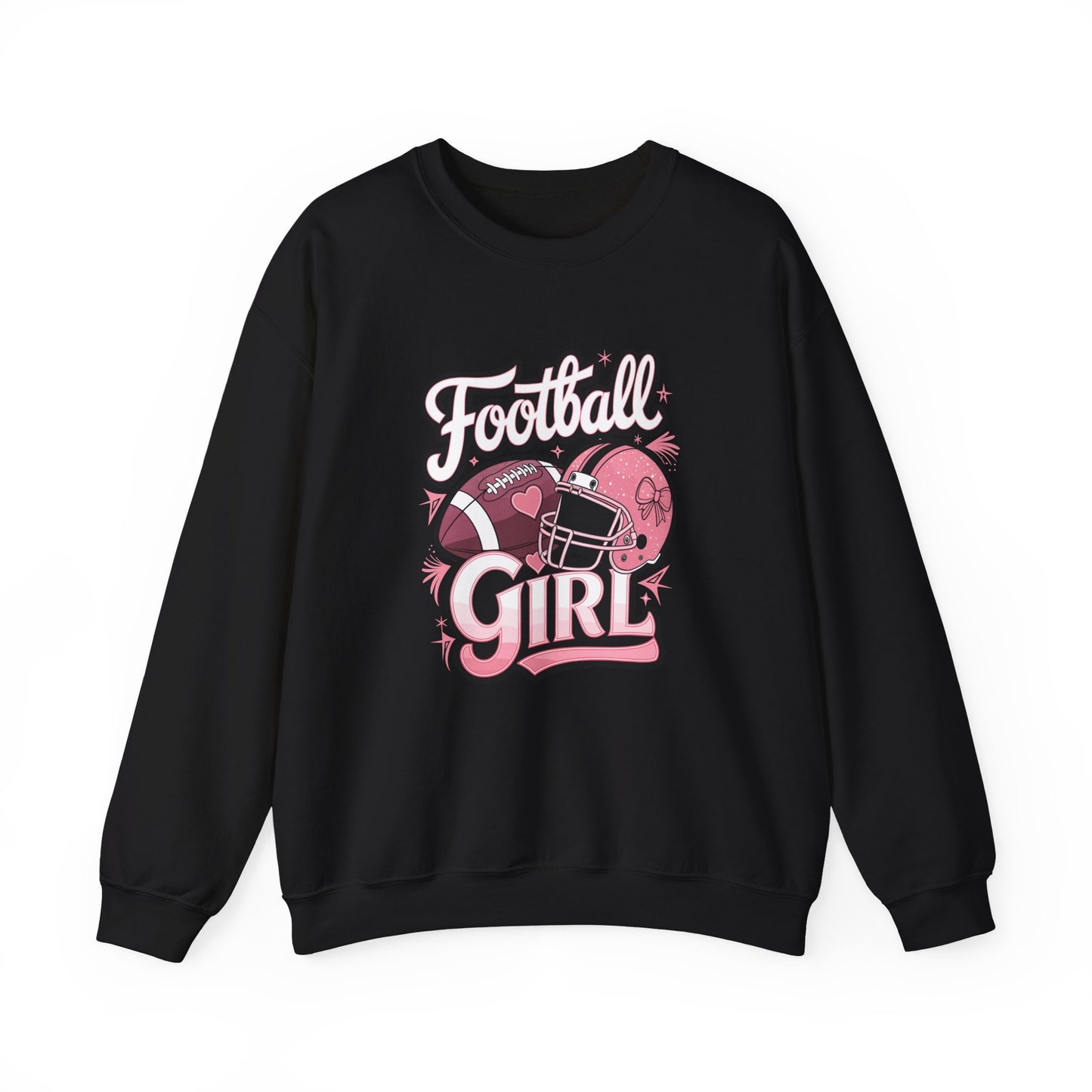 Football Girl Crewneck Sweatshirt - Perfect for Game Days