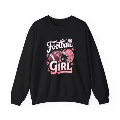 Football Girl Crewneck Sweatshirt - Perfect for Game Days