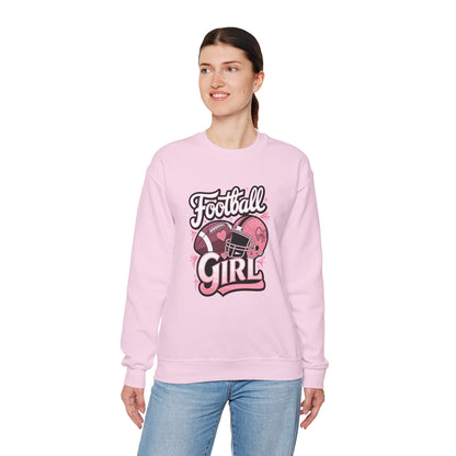 Football Girl Crewneck Sweatshirt - Perfect for Game Days