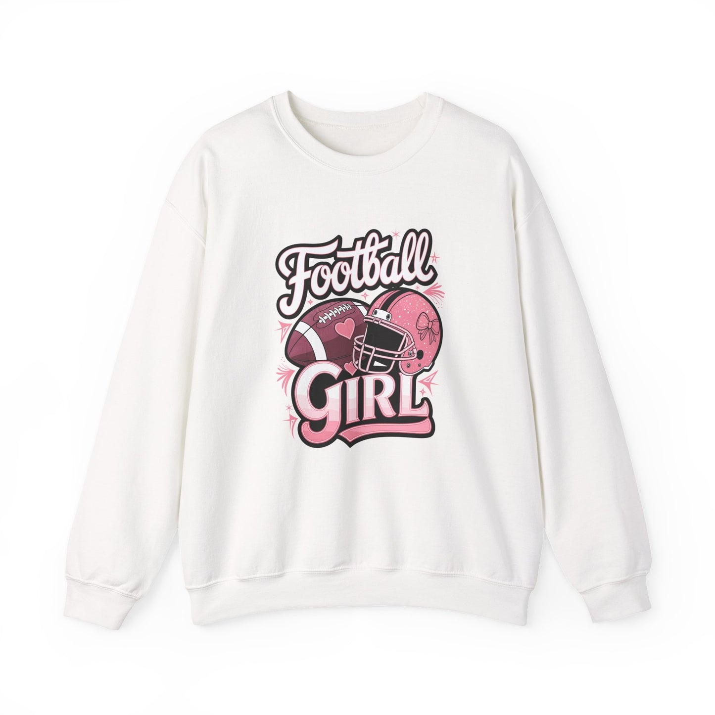 Football Girl Crewneck Sweatshirt - Perfect for Game Days