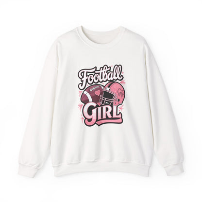 Football Girl Crewneck Sweatshirt - Perfect for Game Days