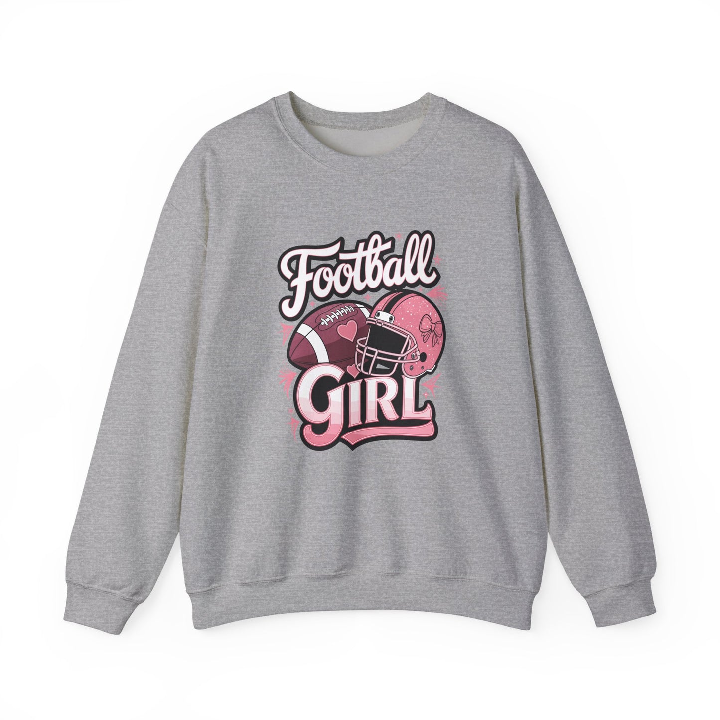 Football Girl Crewneck Sweatshirt - Perfect for Game Days