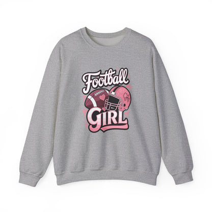 Football Girl Crewneck Sweatshirt - Perfect for Game Days
