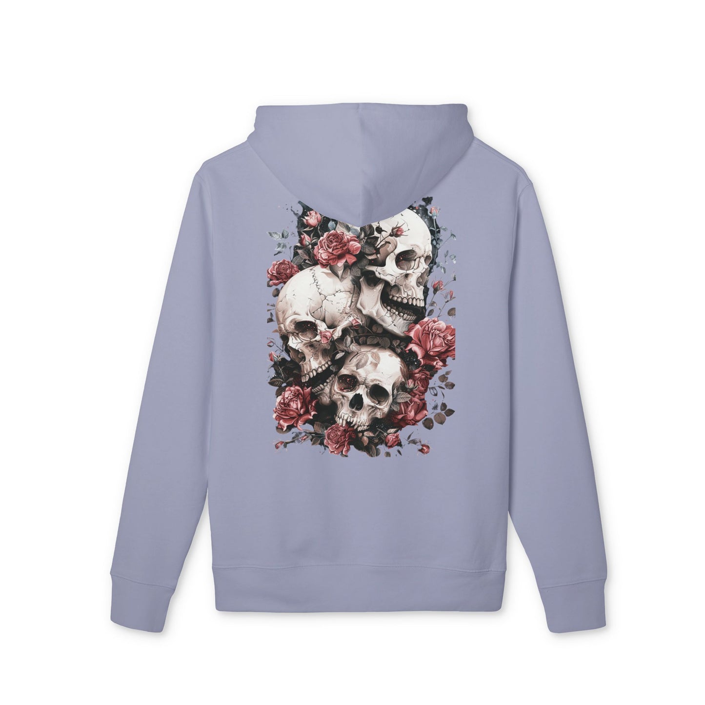Gothic Floral Skull Hoodie,
