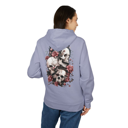 Gothic Floral Skull Hoodie,