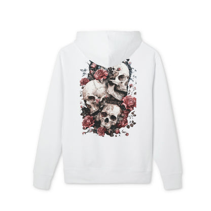 Gothic Floral Skull Hoodie,
