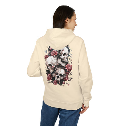 Gothic Floral Skull Hoodie,