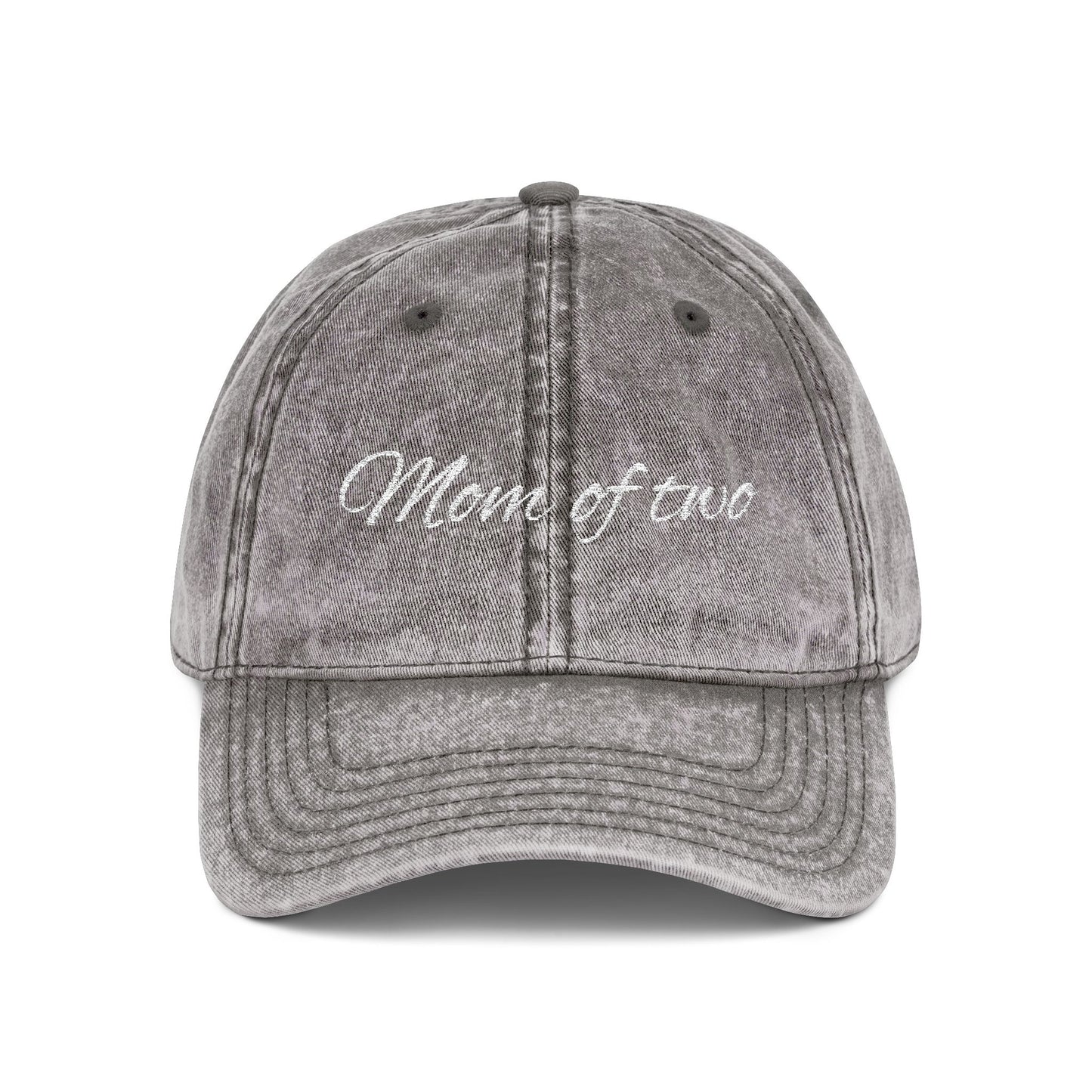 Vintage Cap for Moms - Stylish Mom of Two Embroidered Hat