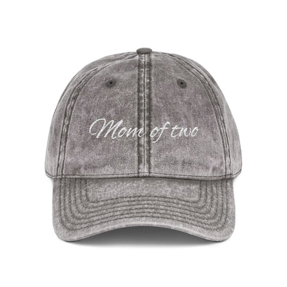 Vintage Cap for Moms - Stylish Mom of Two Embroidered Hat