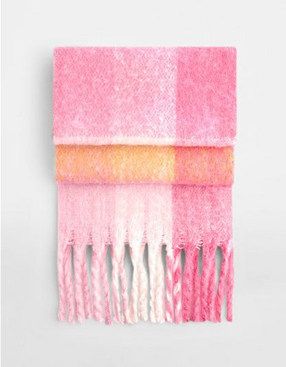 Fluffy Check Scarf